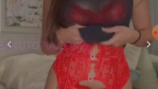 Sophie Rain’s Red Lingerie Stripping Leaked